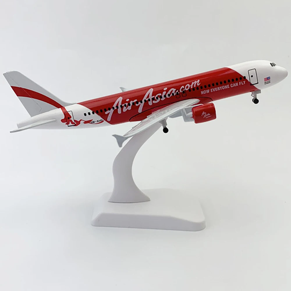 20 سنتيمتر الطائرات ماليزيا AirAsia ايرباص A320 مع الهبوط سبيكة طائرة للأطفال هدية جمع مكتب منزلي الديكور