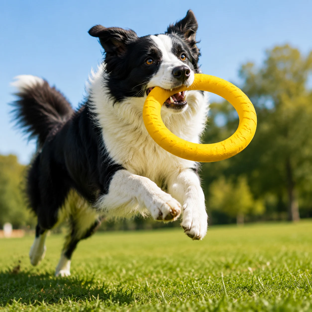 Interactive Dog Soccer Toy with A Grip Ring Durable Water Ball for Dogs Self Playing Training Football Toy Outdoor view 4