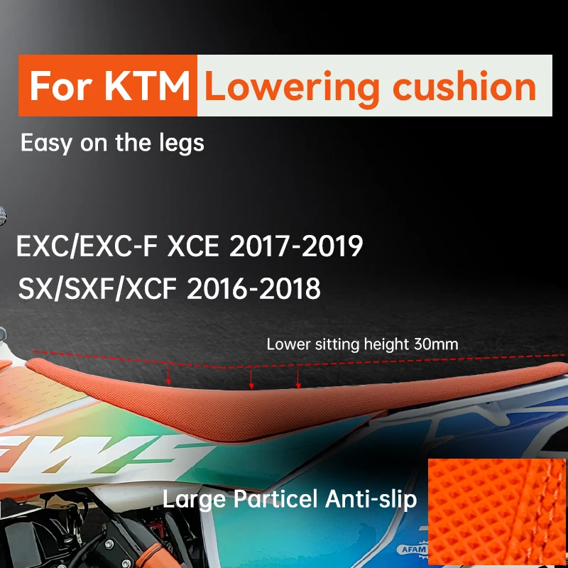 For KTM Motocross Bench Seat Cushion Antislip Waterproof Complete Seat Cover Pad SX SXF XC-F XC-W EXC SX250 XC 125 150 250 450