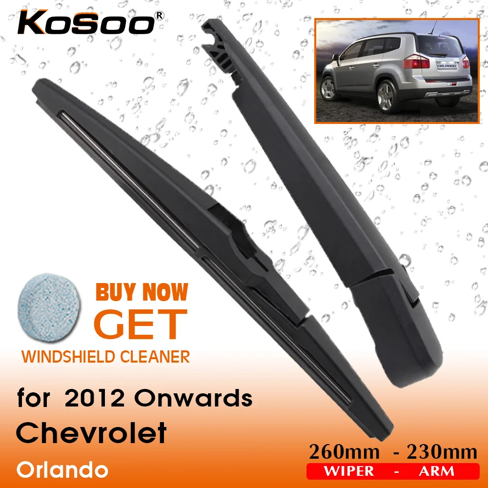 KOSOO Auto Rear Car Wiper Blade For Chevrolet Orlando,260mm 2012 Onwards Rear Window Windshield Wiper Blades Arm,Car Accessories