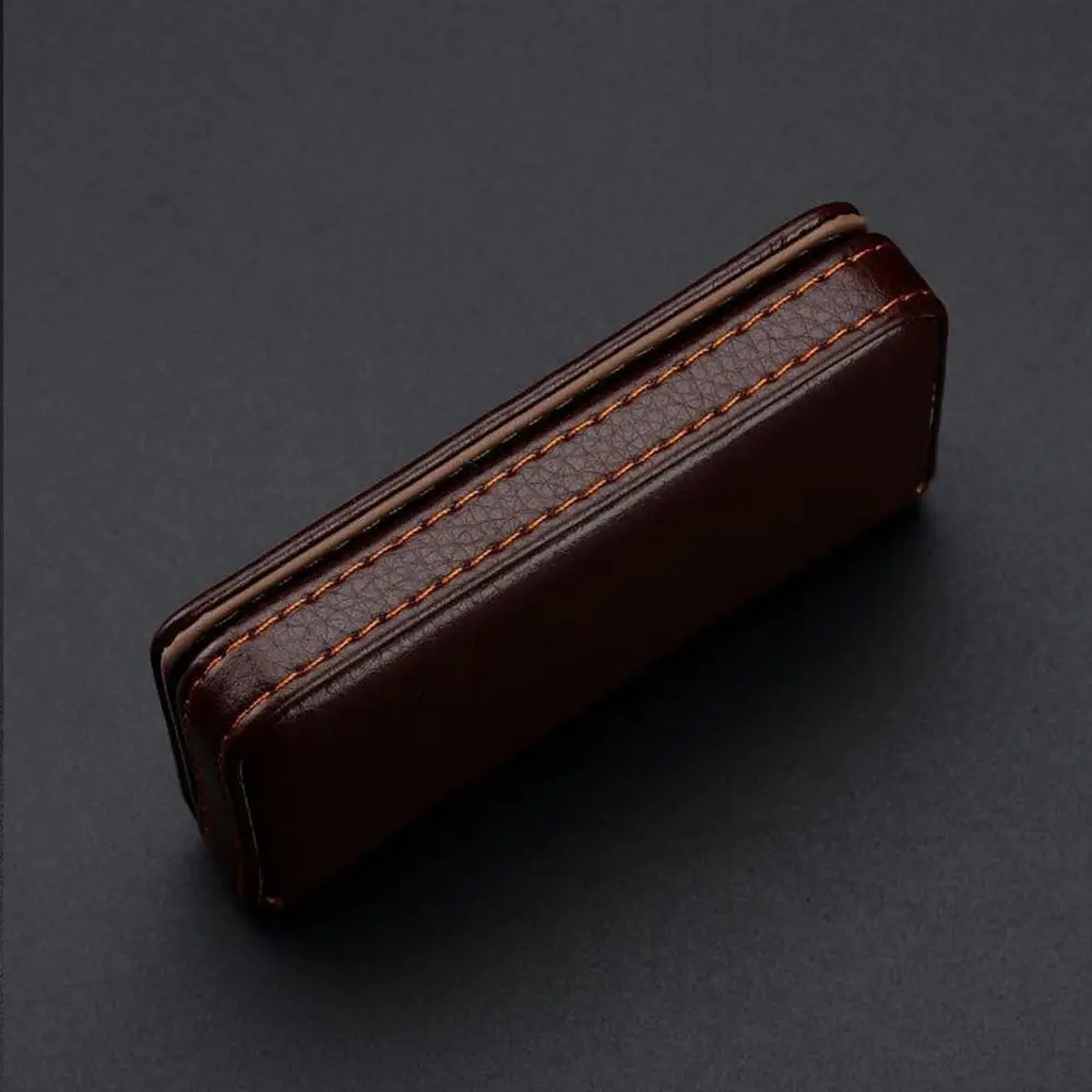 

New Business Card Holder Luxury Magnetic Buckle Card Case PU Leather Manager Name Card Pocket Office