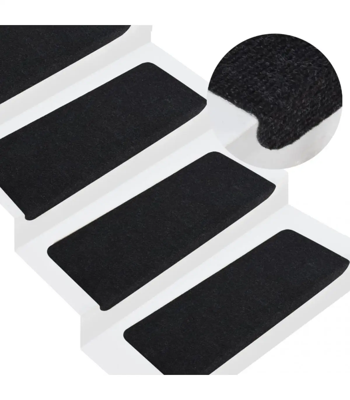 Step mats self-adhesive ladder mat 15 Pcts black 65x28 cm