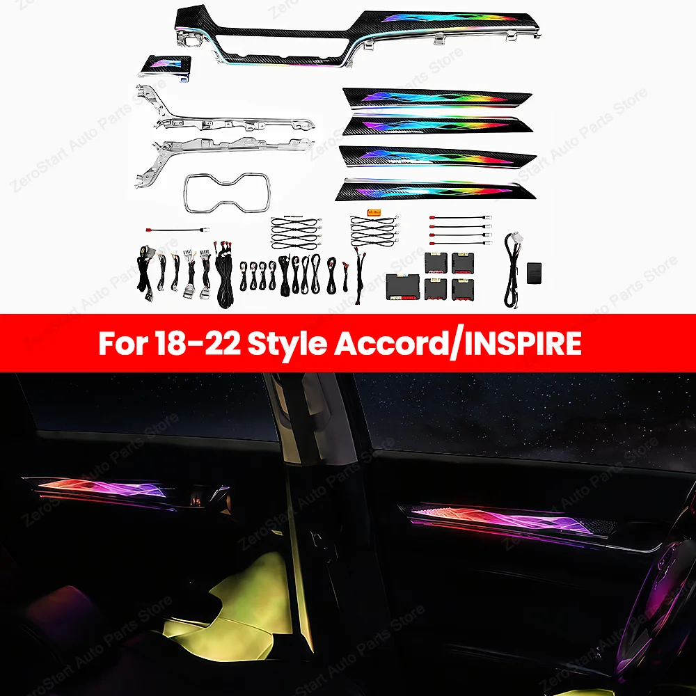 New LED APP Controls Colored Ambient Lights For Honda Accord 10/10.5 Generation 2018-2022 Car Lnterior Decorative Lights