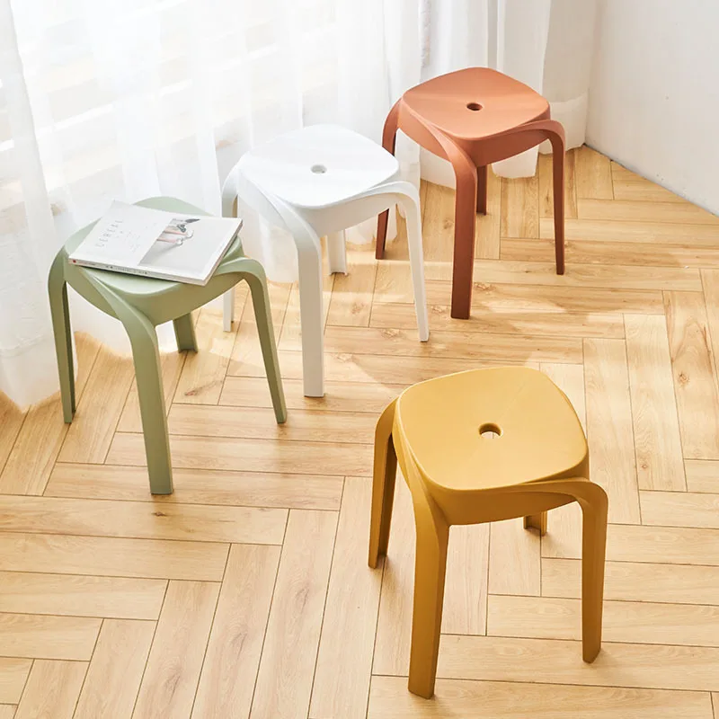 

Modern simple plastic stool thickened household creative small bench