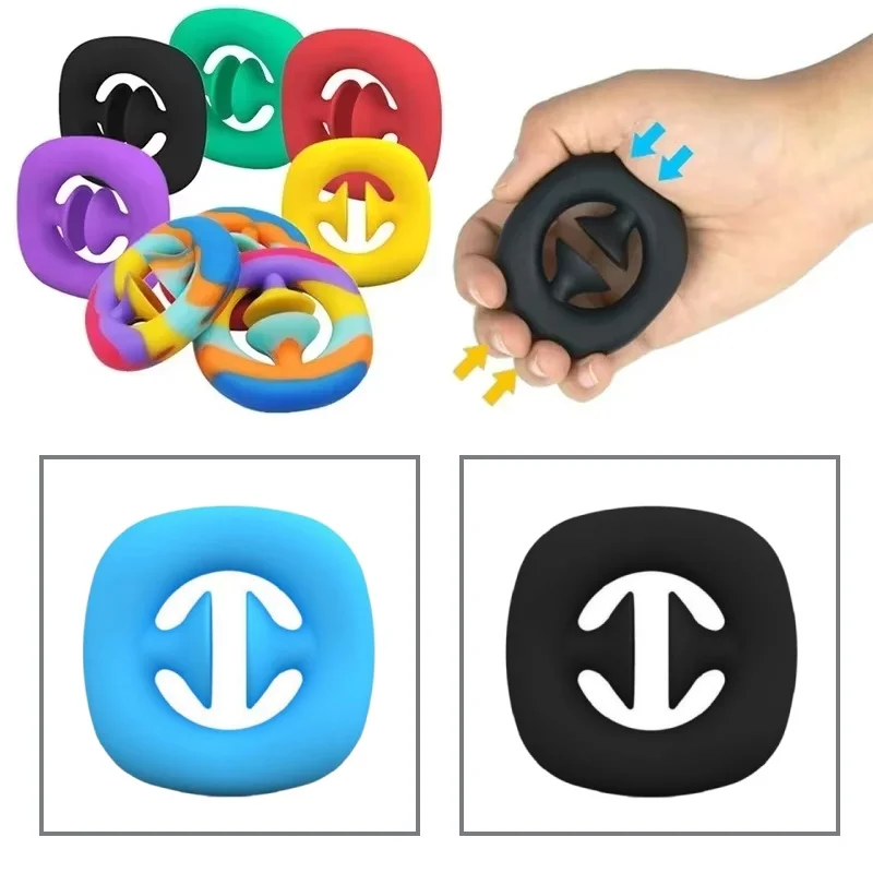 Anti-Stress Bands Snapper Fidget Game Finger Sensory Popper Pop Hand Grip Simple Dimple Stress Relief Squeeze Toy For Kid Adults