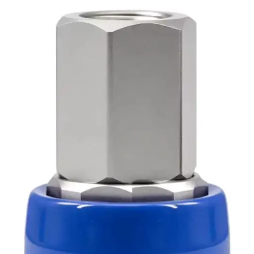 High Pressure Quick Self-Locking Air Fittings With Copper Valve Core For Pneumatic Tools Rust Resistant Blue Connector