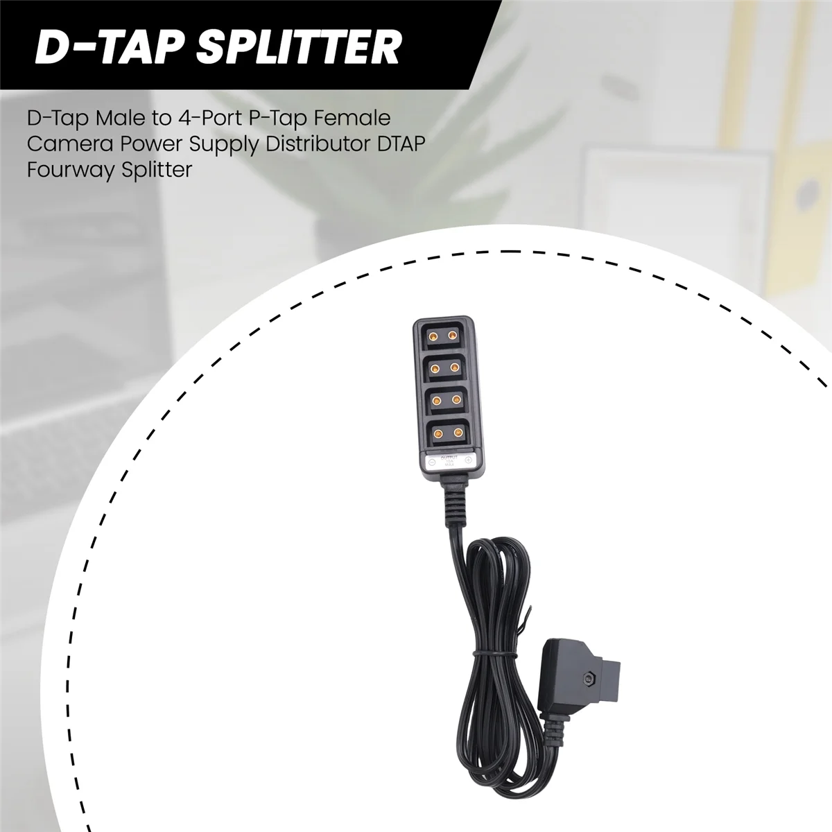 Distributore di alimentazione per fotocamera ABNP D-Tap maschio a 4 porte P-Tap femmina Splitter a quattro vie DTAP