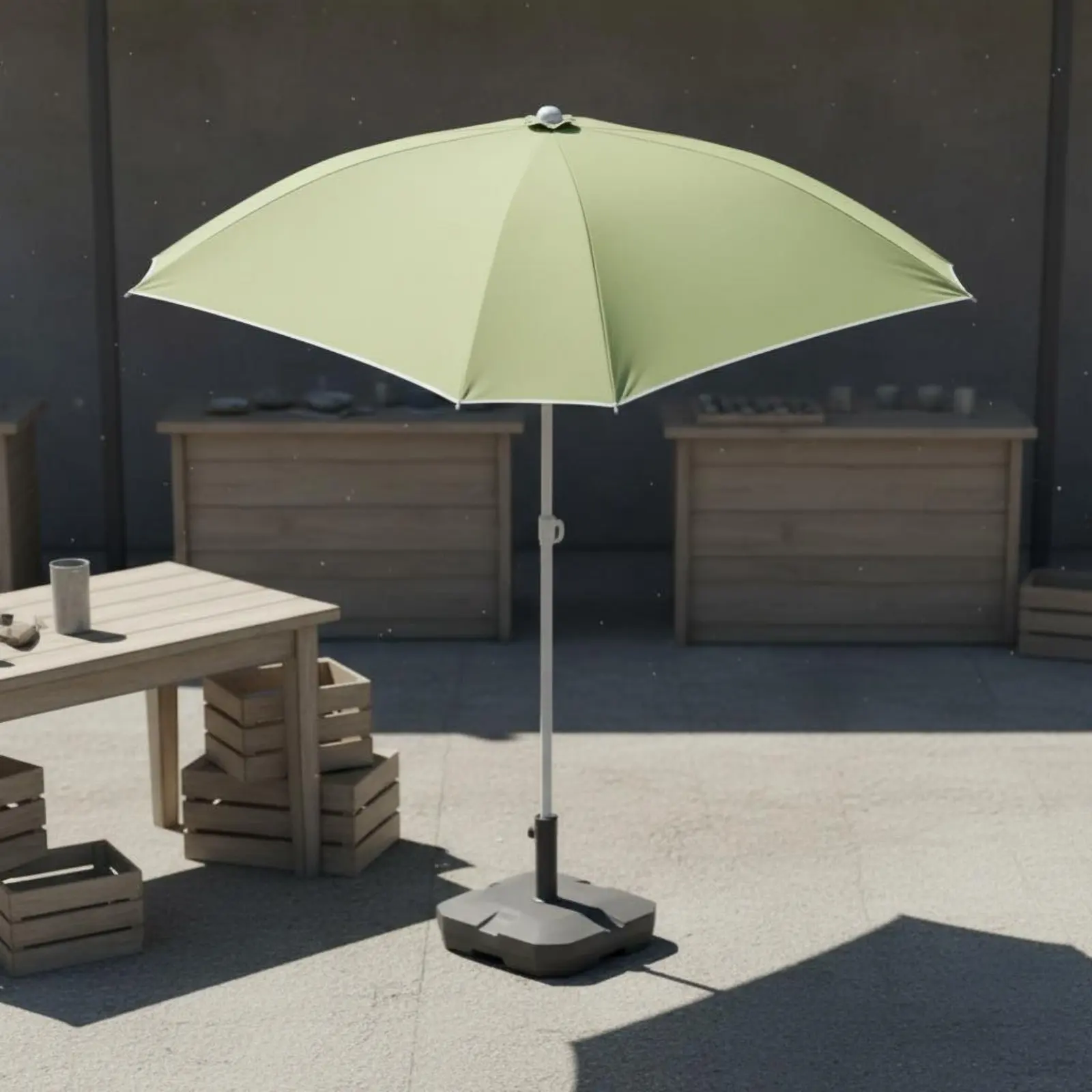 Business Stall Sunshade UPF 50+ Square Sun Umbrella 8-Rib Beach Sunshade Unobstructed View Design Outdoor Shade for Patio