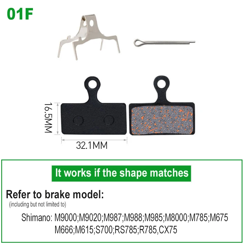 1 Pair Bicycle Disc Brake Pads Semi-Metallic Hydrauli Disc Brake Pad for SHIMANO SRAM AVID HAYES Magura Formula and Scooter