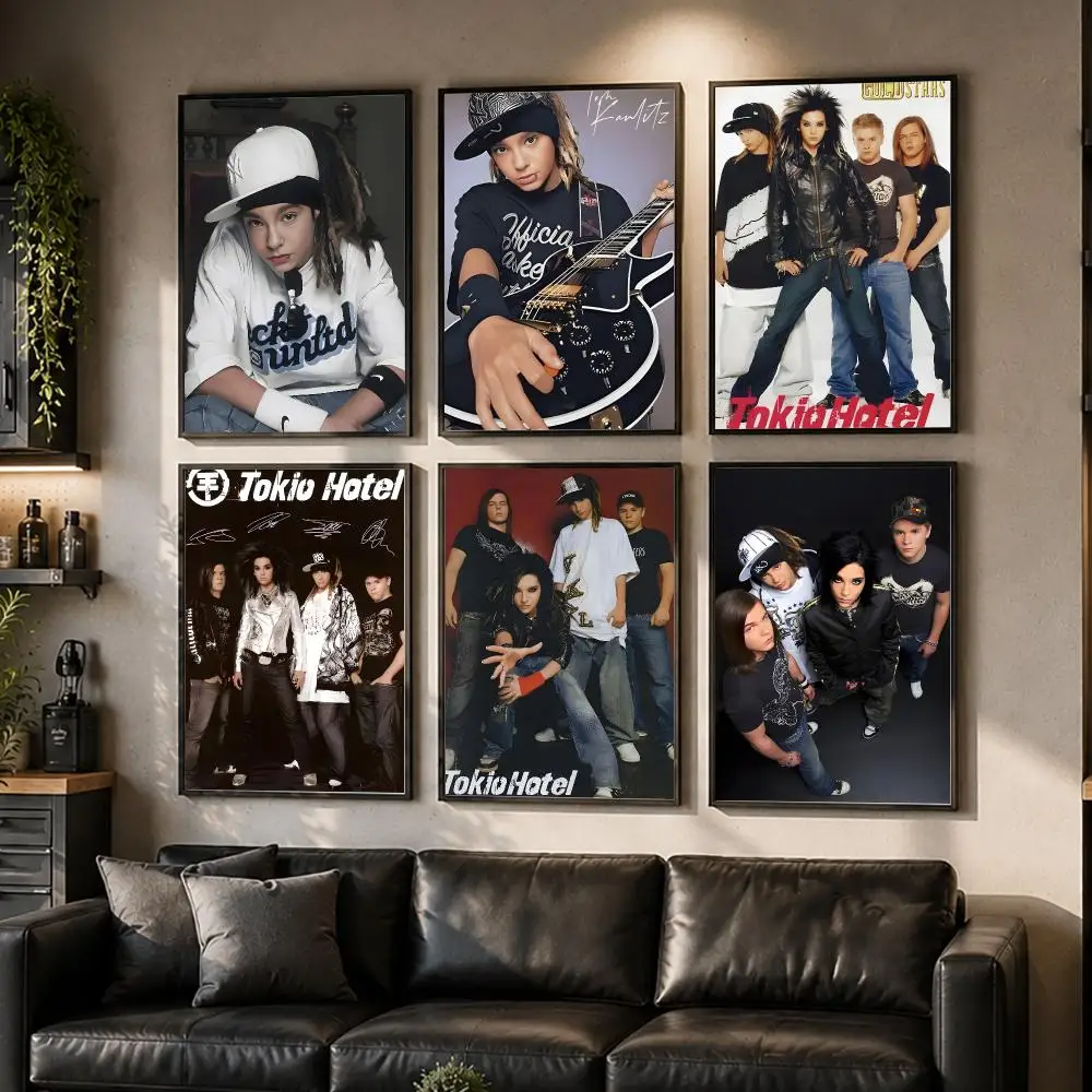 T-Tokio Hotel Rock Band Poster HD Waterproof Self-Adhesive Wall Art – Multi-Scene Use Top Gift Pick