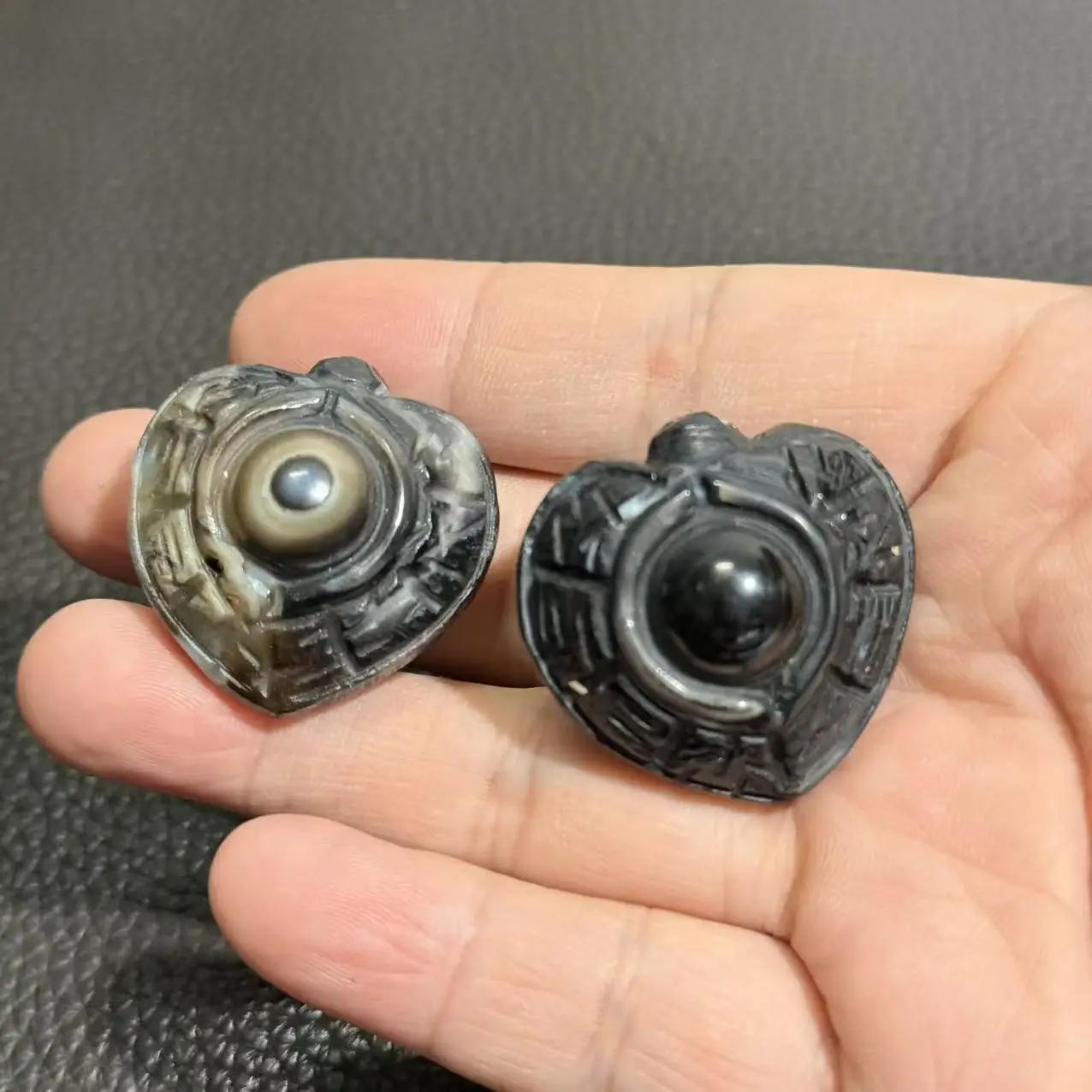 

Небесные глаза, натуральный агат, форма сердца, резьба по глаза для ожерелья, бусины, тканые подвески для женщин и мужчин, отличные подарки