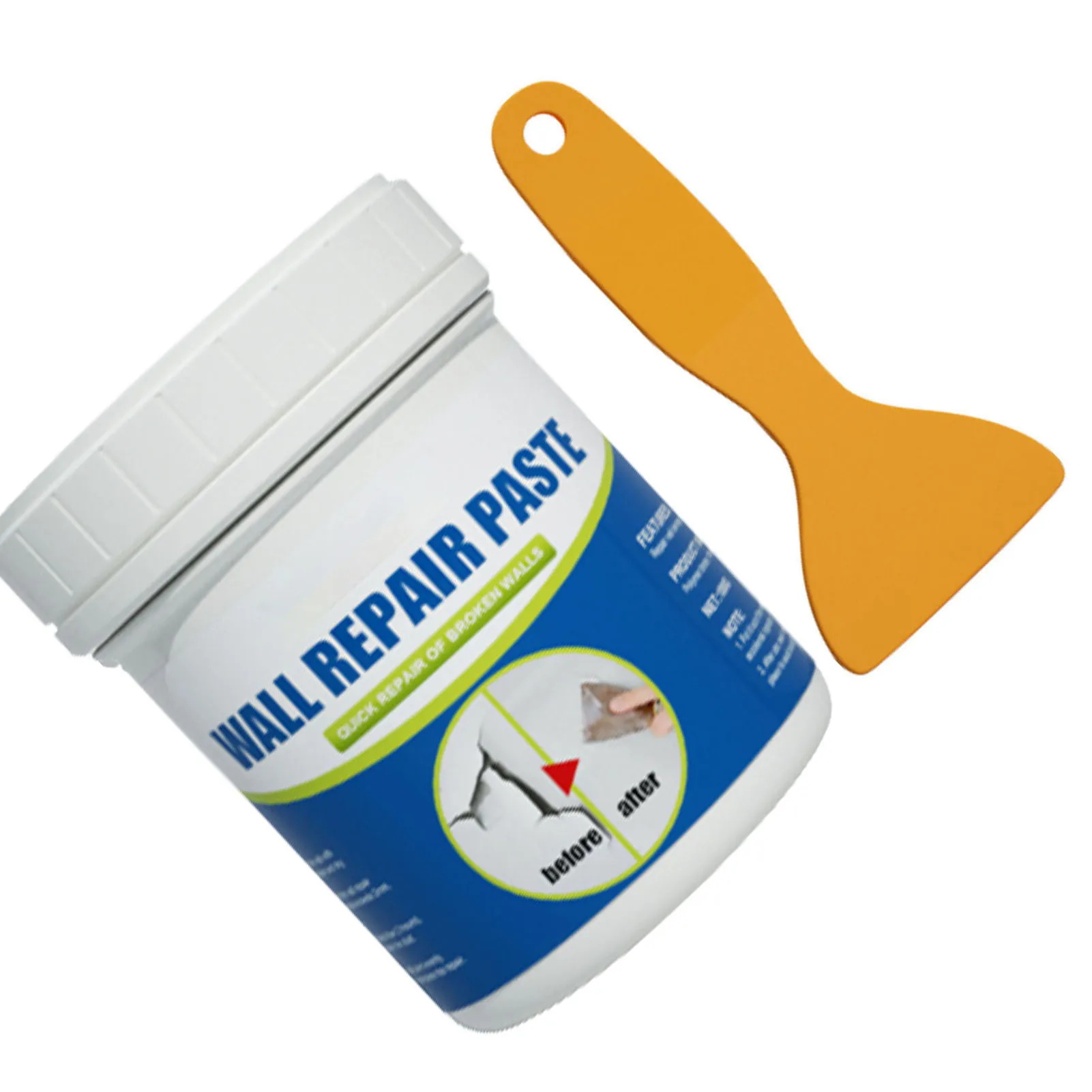 

Wall Mending Repair Paste Waterproof Wall Ointment with Scraper Suitable for Drywall Plaster Concrete