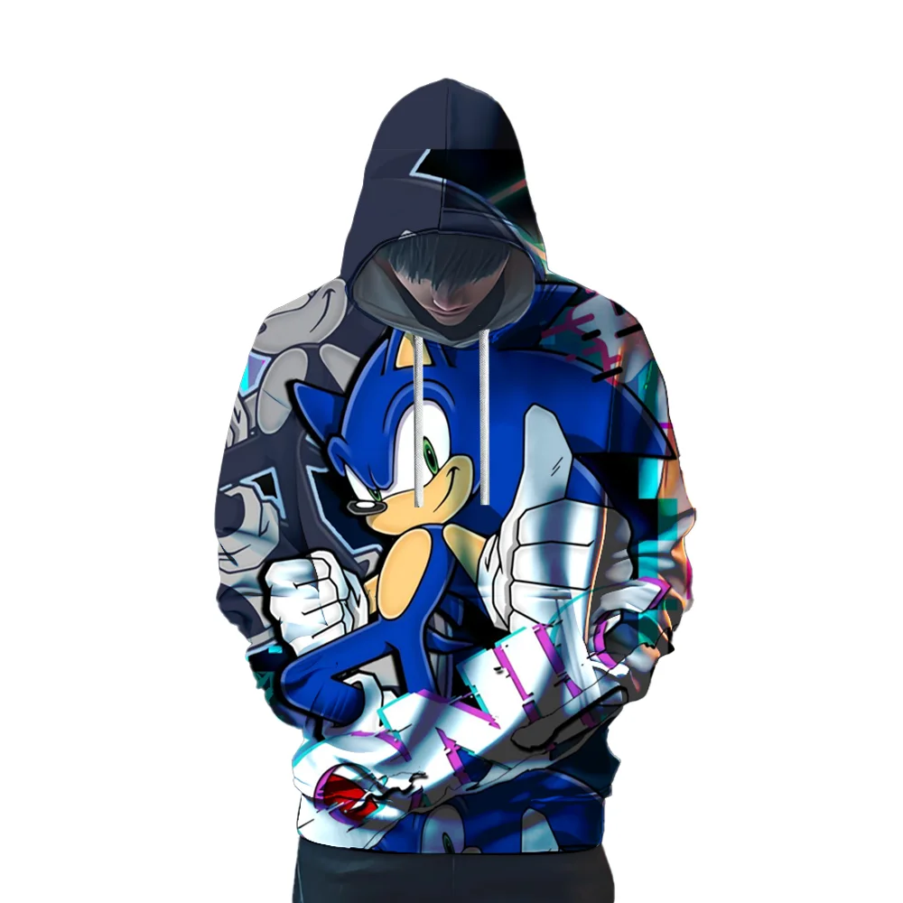 New Style Fashion Game Sonic Hoodie Kids 3D Printed Sweatshirt Long Sleeve Clothes for Teens Boys Girls 4-14Years Child Pullover