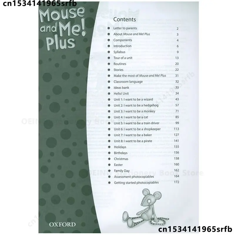 Mouse and Me Plus libro dell\'insegnante per libri di livello 1, 2 e 3 per bambini libri illustrati per bambini storia famosa per l\'educazione dei