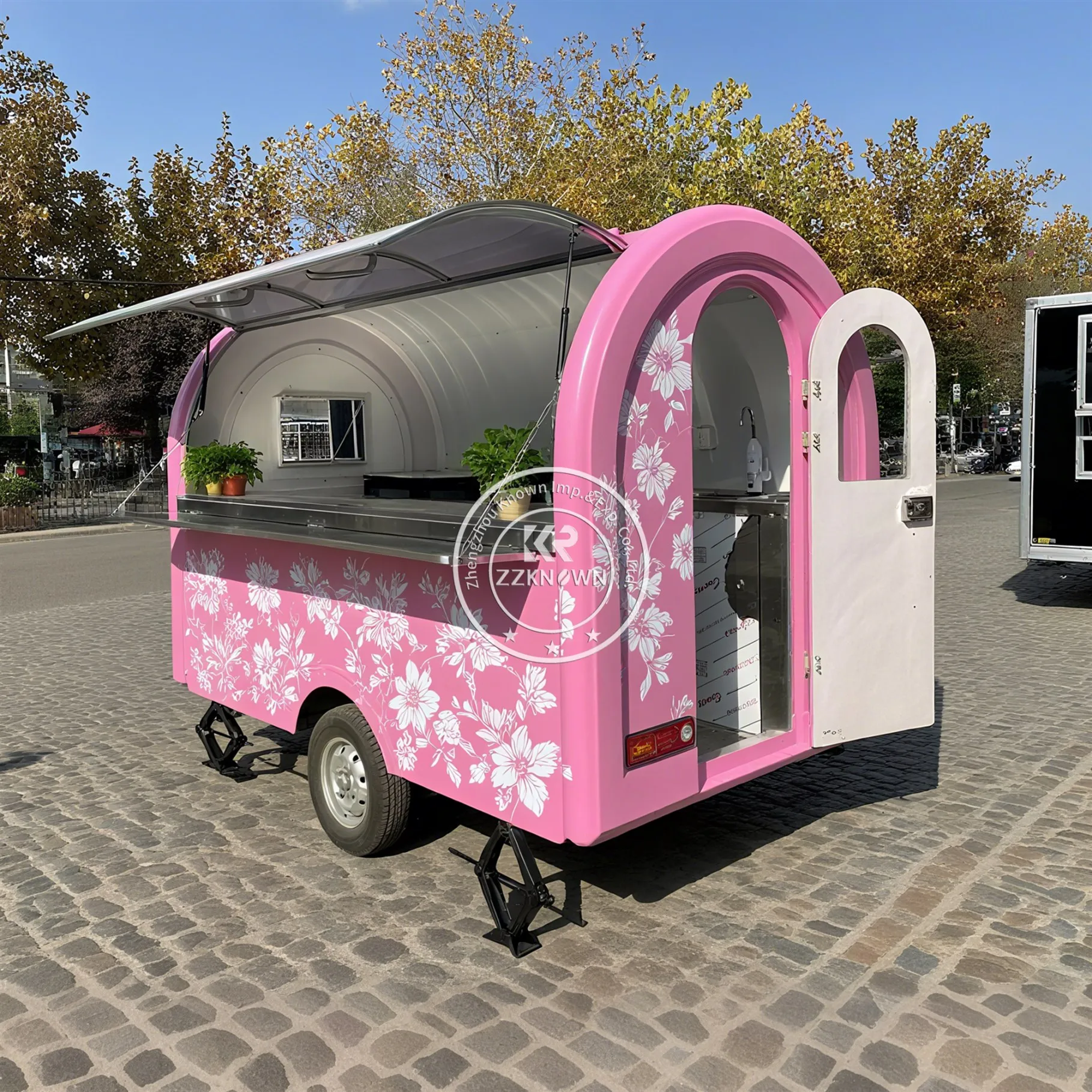 Australia Standard Outdoor Street Mobile Fast Food Cart Snack Ice Cream Cart Food Truck Trailer With Full Kitchen Equipments - Image 4