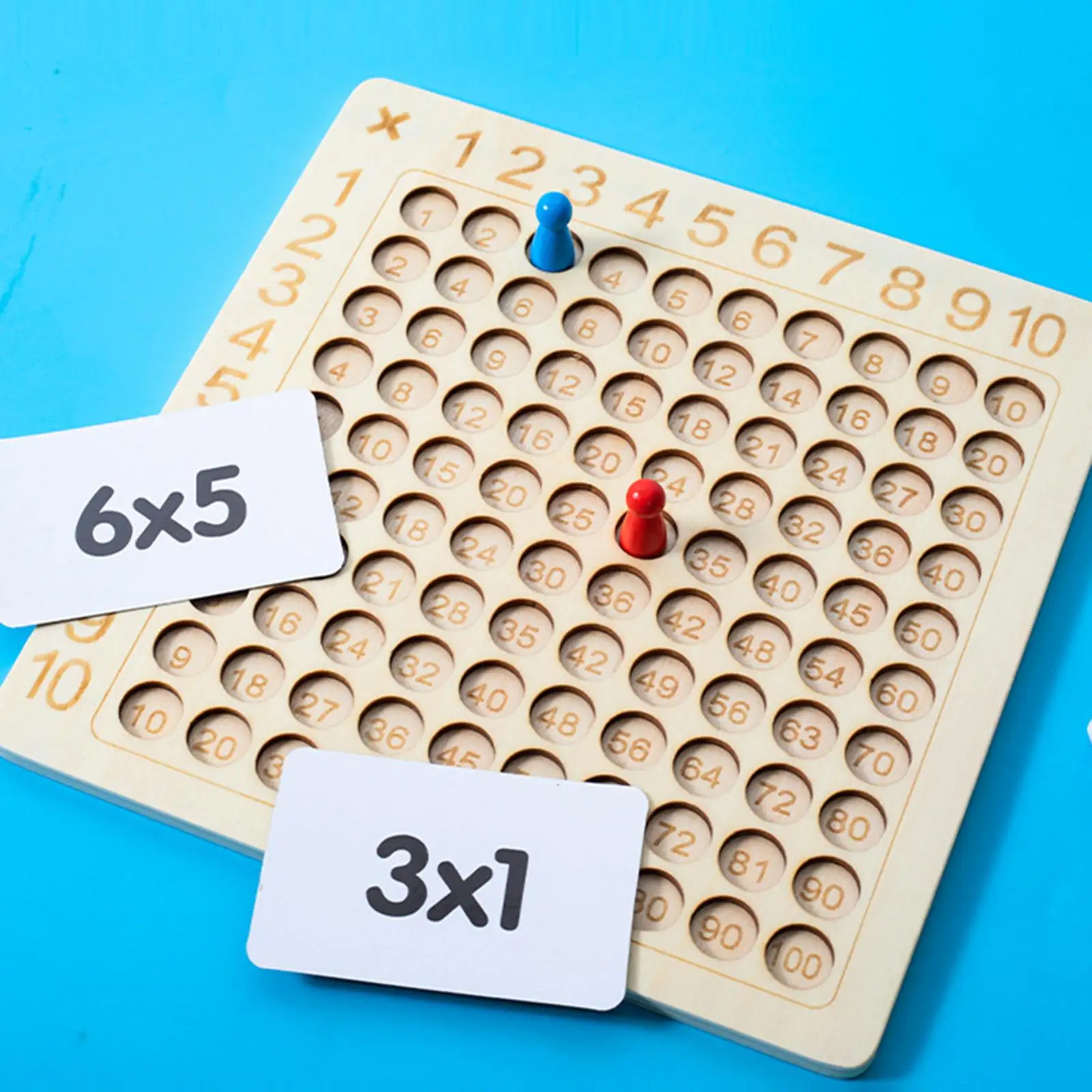 Jeu de société de mathématiques pour filles et garçons, 99 tables de multiplication