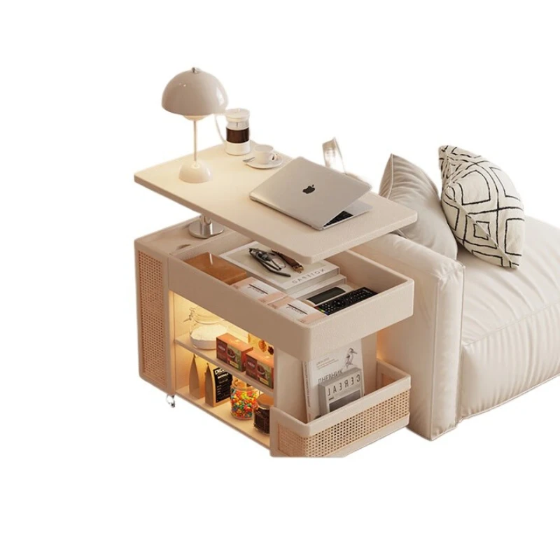 

Movable coffee table rack living room trolley