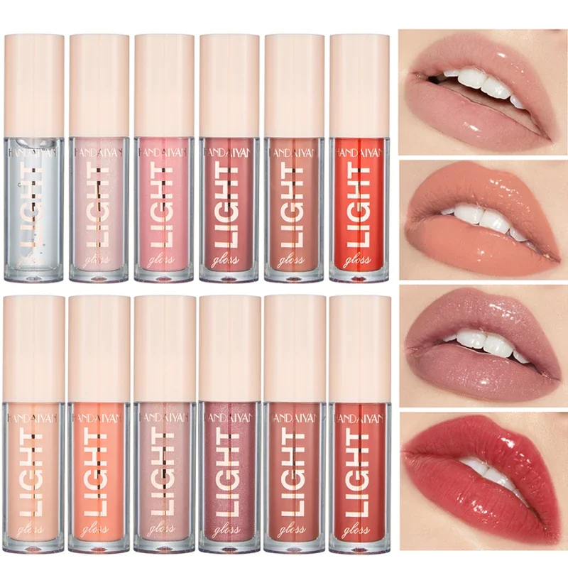 Wasserdichter Spiegel Perle Lip gloss 12 Farben lang anhaltende feuchtigkeit spendende Lippenstift Glanz Glitter Lip gloss Frauen Make-up Kosmetik