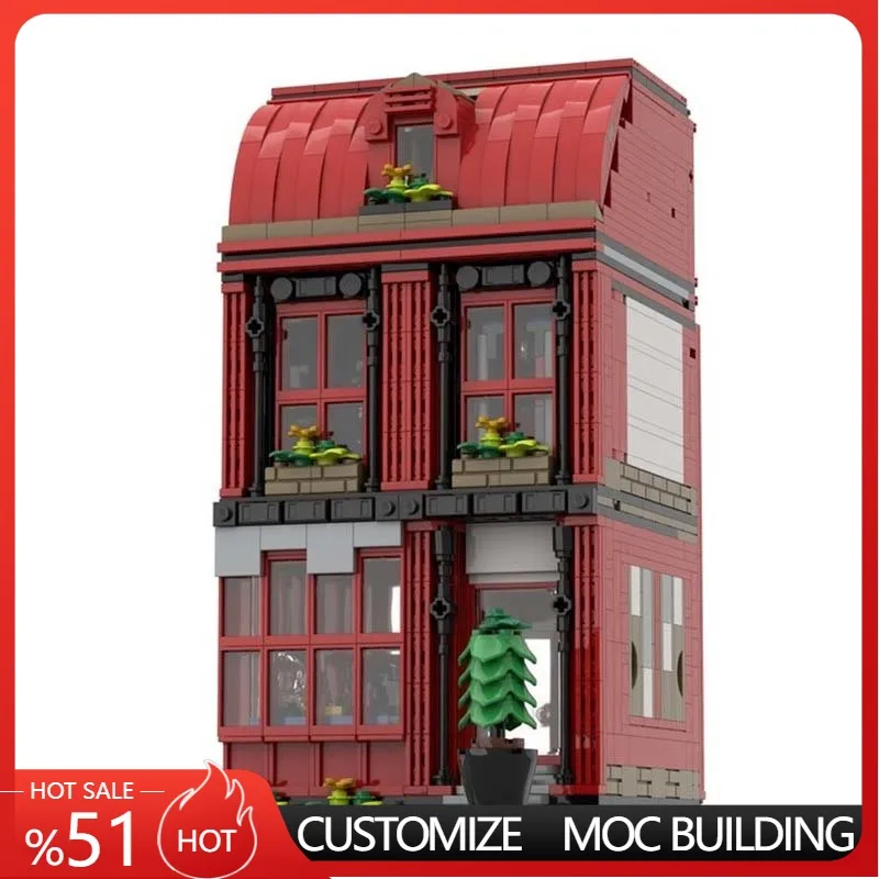 Set di Costruzioni Modulari Personalizzabili 'Casa delle Macchine Curiose e Strane' da 1441 Pezzi, Modello Creativo Fai-da-Te, Regalo di Natale