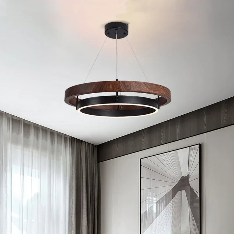 nordic led chandelier for dining room quarto sala de estar lampada circular dupla moderna candeeiro de mesa de cozinha villa 01