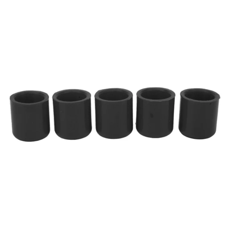 5 Pcs Intake Vacuum Hose Silicone Tube End Plug Cover Lanking Cap 25mm Inner Diameter Universal Fit For Car Black