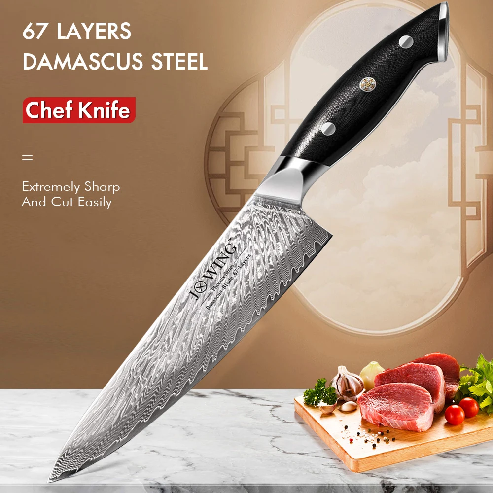 

Damascus Knife Kitchen knife, Laser textured Japanese Chef Multi-purpose knife High quality sharp stainless steel kitchen knife