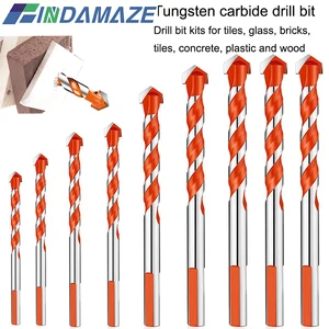 Professional 3-12mm tungsten carbide drill used to pierce the set set from the center of the glass ceramic tile concrete drill tool 8 Main Sales Mason Tool - №5