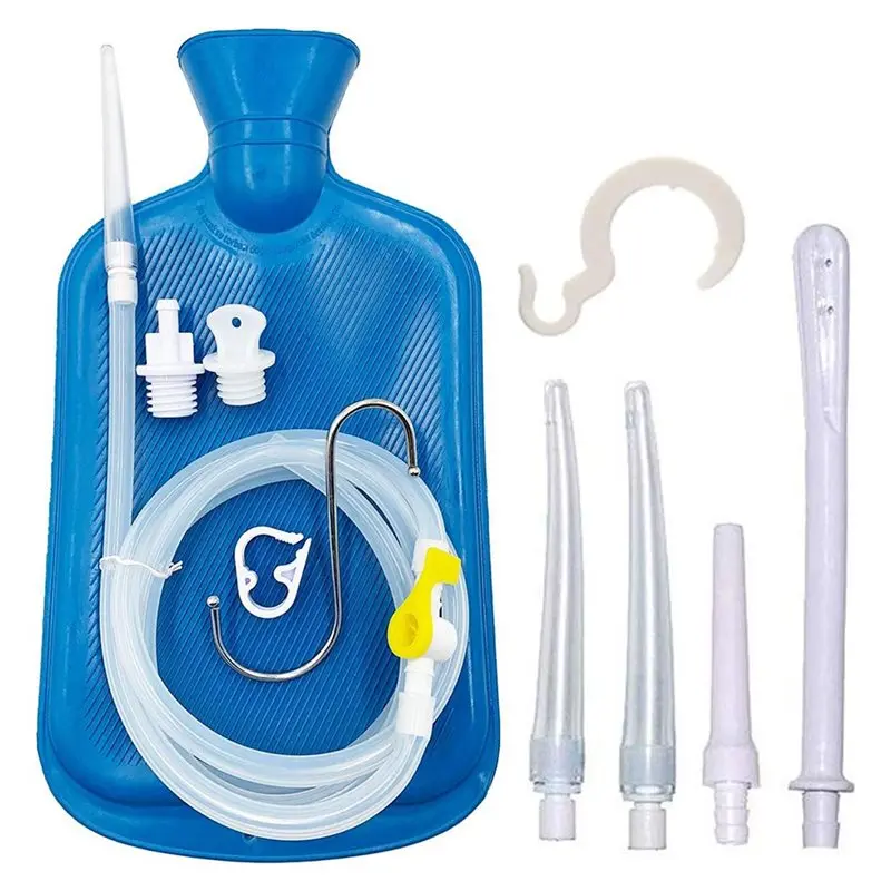ABIT Reusable Enema Kit Enema Bag, Long Hose, Controlled Water Tips For Colon Detox Cleanse Reusable Enema Irrigator