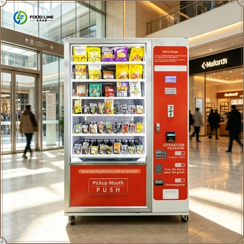 Keyboard Coin Big Capacity Snack and Drink Automatic Combo Vending Machine for Food and Cold Beverage FL Customized