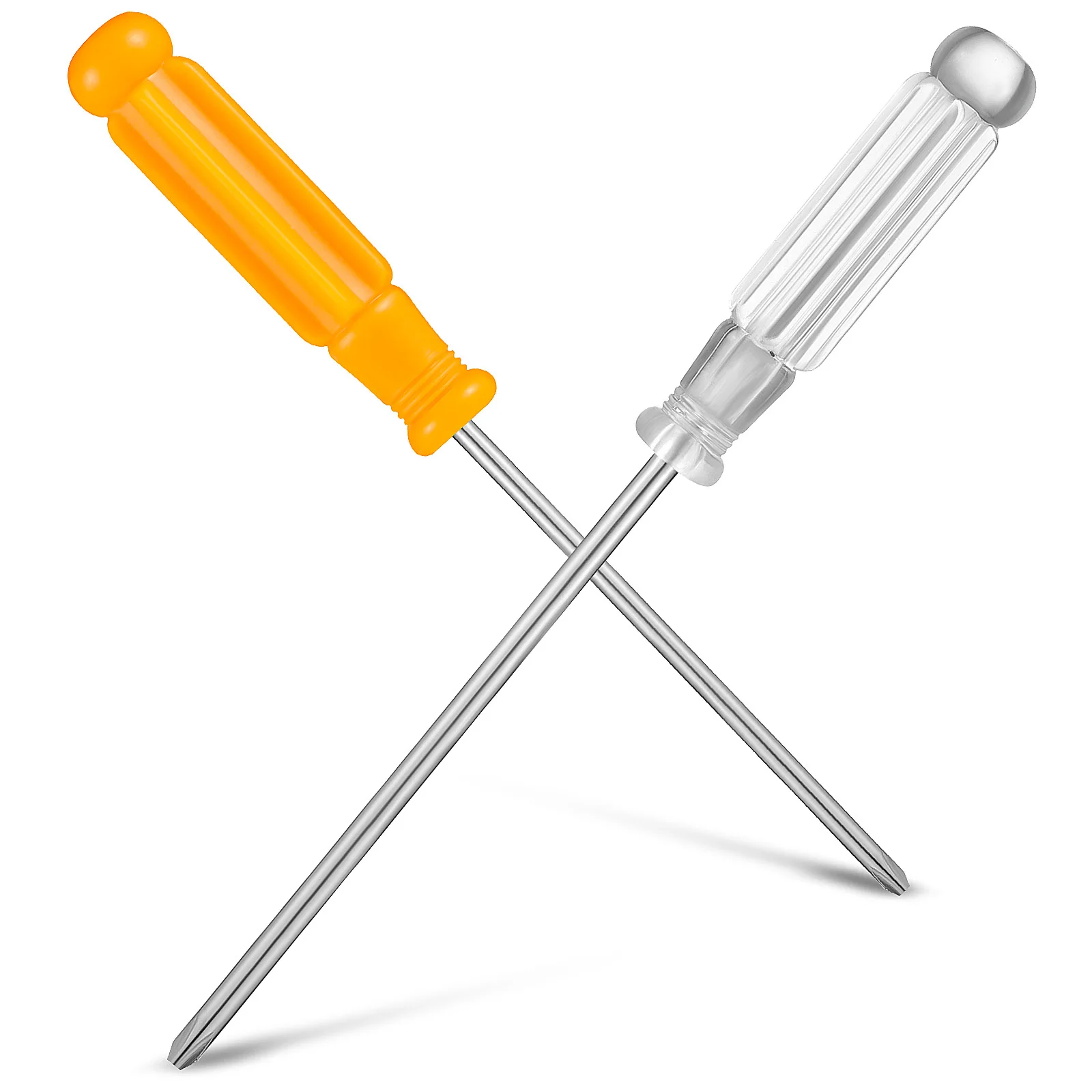 

2Pcs Screwdriver Set Professional Electrician Hand Tools Furniture Assembly Repair Cross Flat Head Long Screwdriver