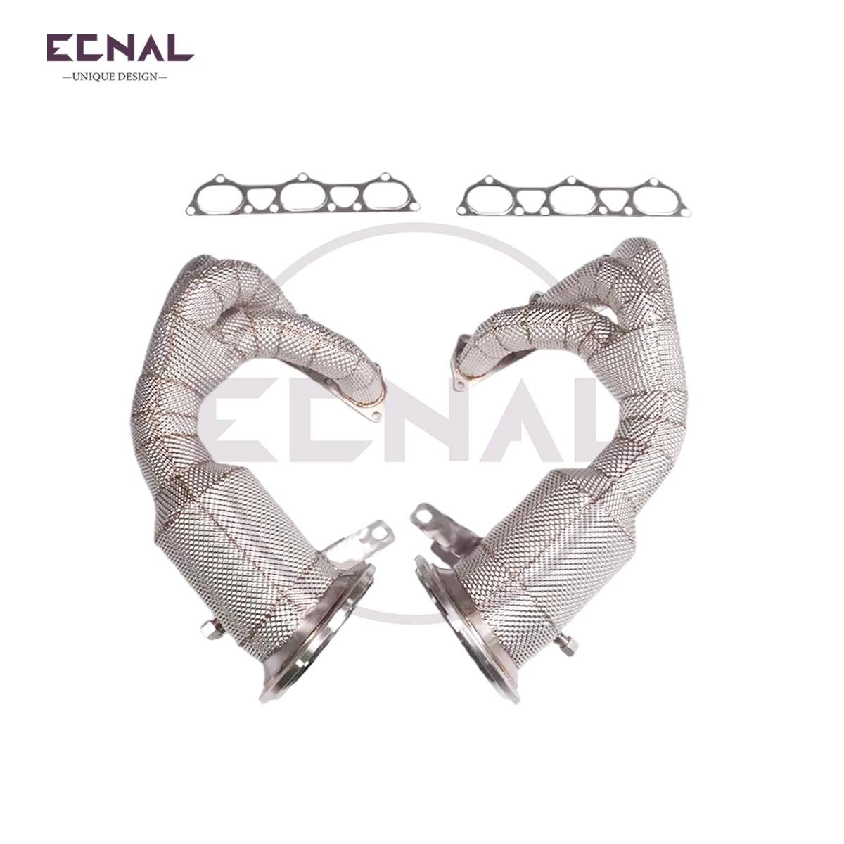 Ecnal Exhaust Manifold Header with Heat Shield High Performance Sport Exhaust Pipe System for Porsche 992 GT3