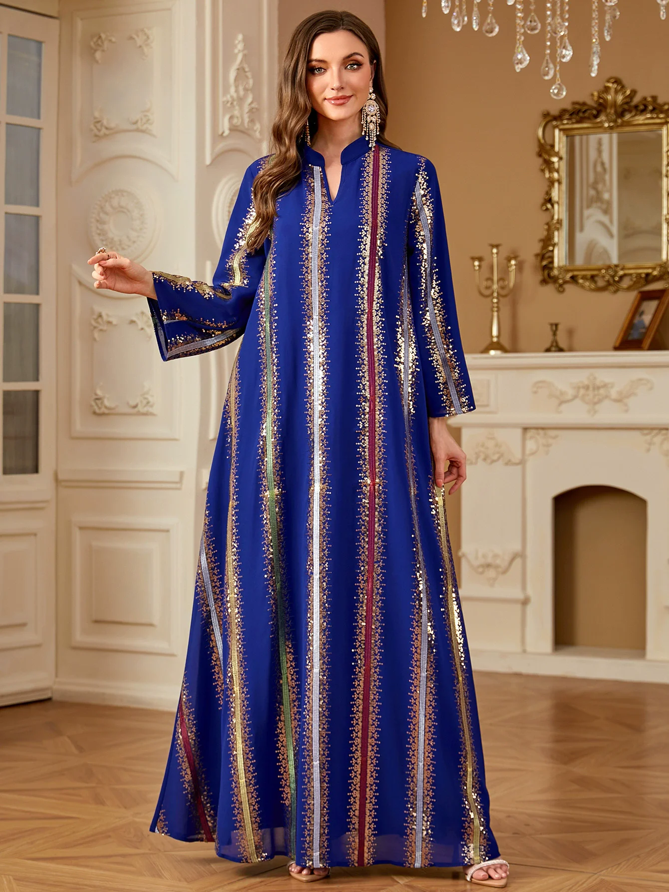 

Ид женское платье мусульманская Абая вечерние Джалабия Рамадан сетчатая вышивка длинные платья абайи Vestidos Largos кафтан арабский халат Дубай