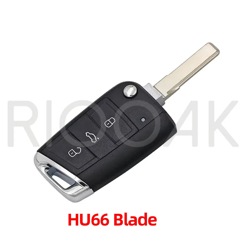 リモートキーシェルカバー、3ボタン、mqb、ゴルフ5,7、スポーツバン、gti、mk7、シュコダ、オクタビア、a7、シート、hu66、hu162tブレード、1個