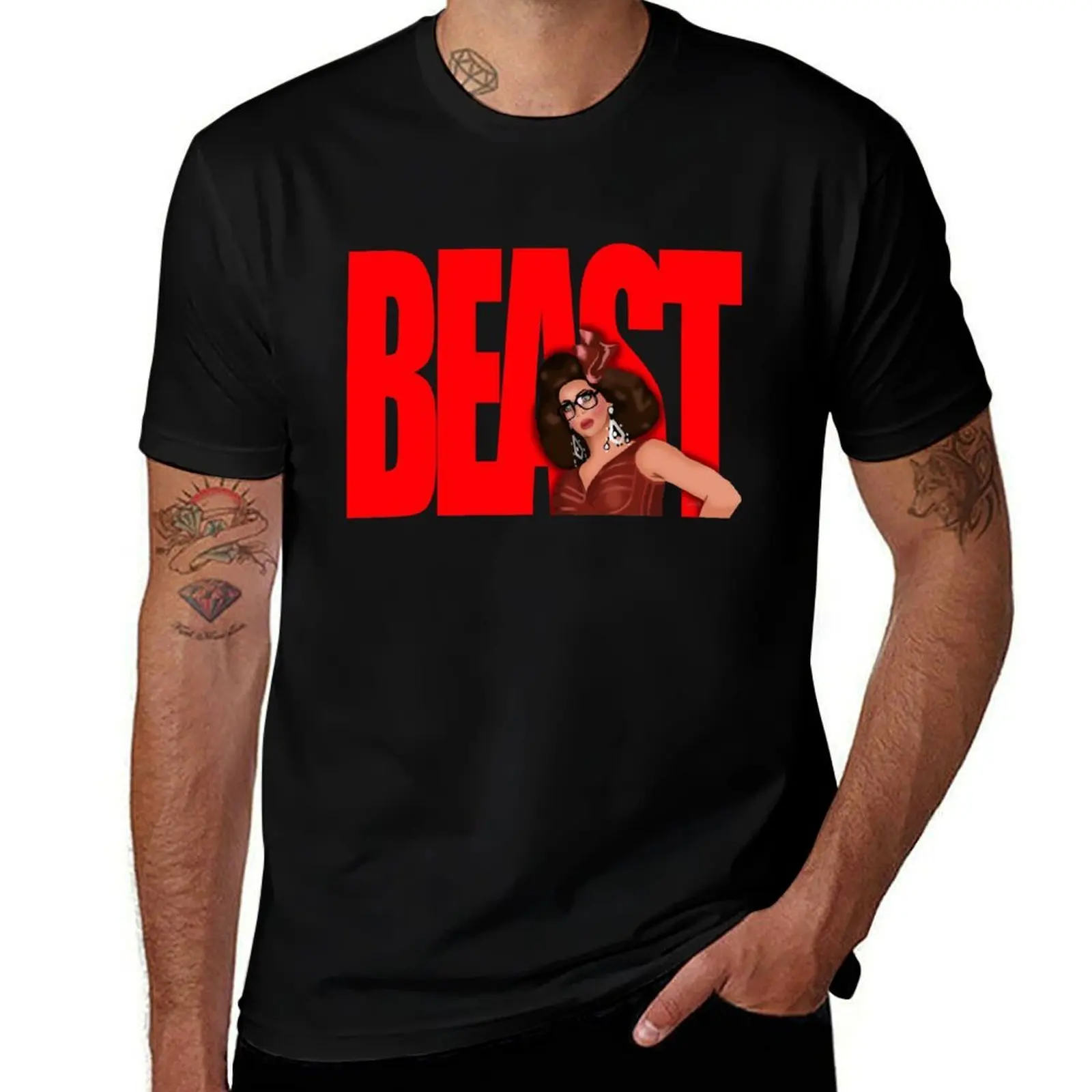 

BEAST cotton T-Shirt graphic Alyssa man shirts man funny Edwards for shirts t t shirts funny t man graphic for