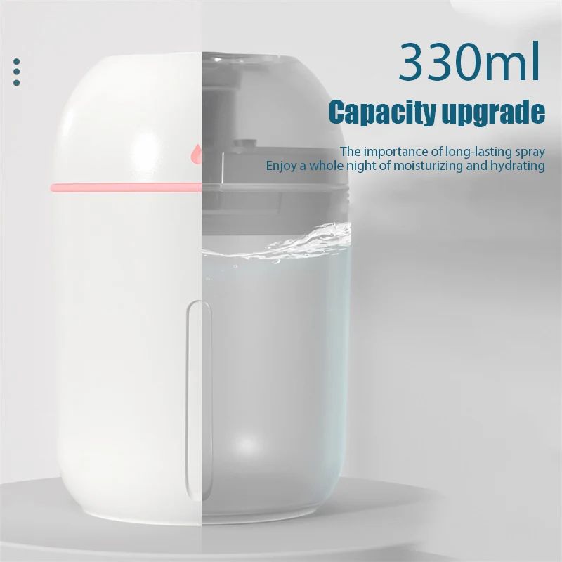 Creatore portatile della foschia del Fogger dell'umidificatore dell'aria dell'automobile 330ml con l'olio essenziale ultrasonico dell'aroma di USB della luce notturna del LED diffuso per la casa dell'automobile