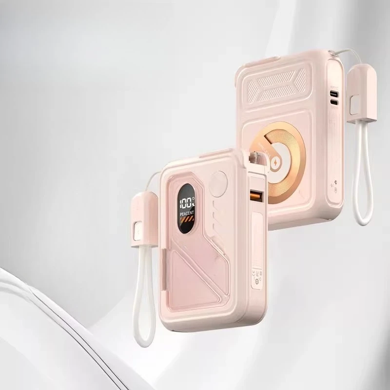 

The new power bank 20000mAh logo large capacity portable with its own cable plug ultra-thin mobile power supply