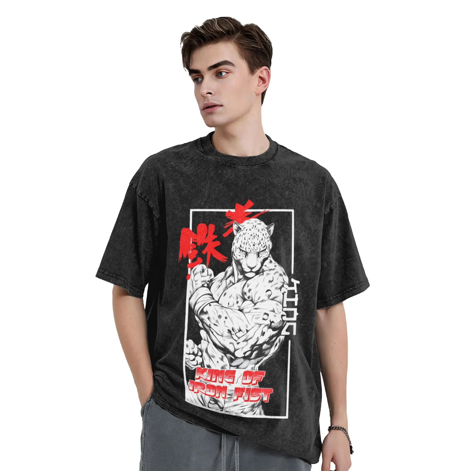 تيكين 8 كينغ تي شيرت Harajuku تي شيرت قصير الأكمام بلايز رهيبة الصيف عادية س الرقبة المتضخم تيز #3