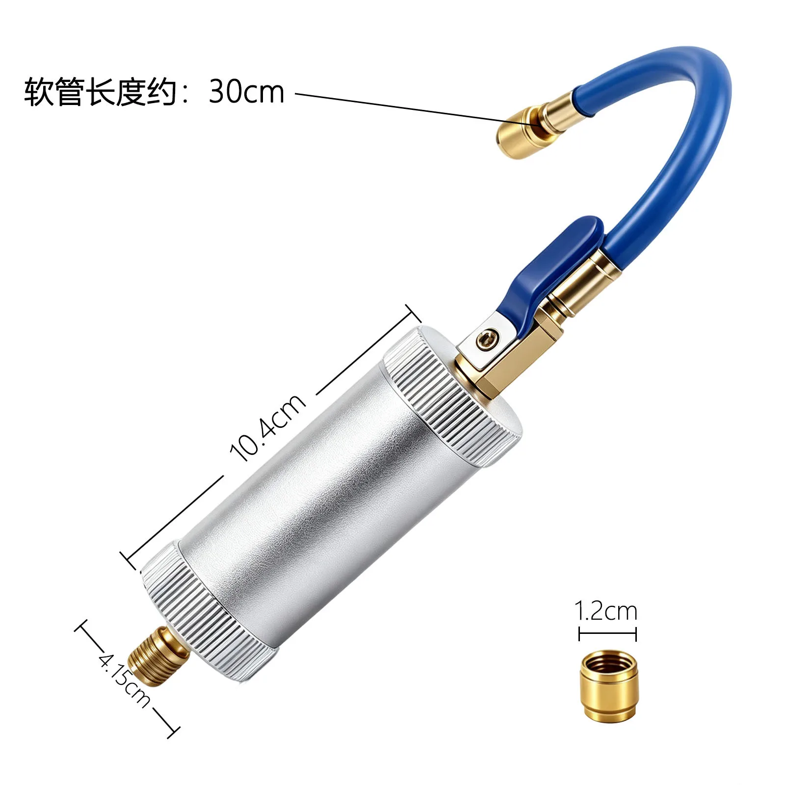 Durable R134A R12 R22 A C Oil Dye Injector Tool Car AC Charge Hose Aluminum Alloy