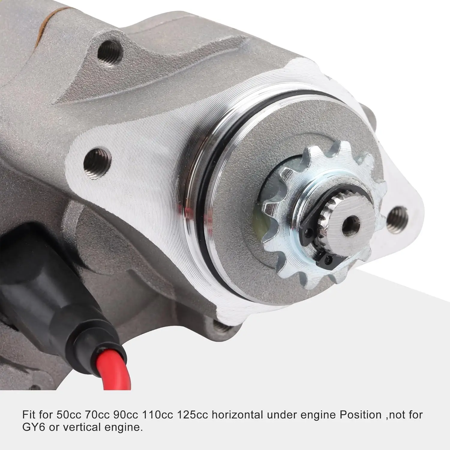 Electric Starter Motor For 50cc 70cc 90cc 110cc 125cc Horizontal Engine Chinese ATV Dirt Bike Go Kart Parts