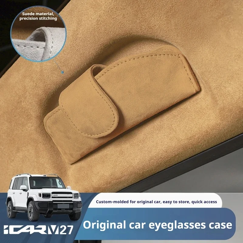 For Chery iCaur V27 ICAR V27 Magnetic Roof Handle Sunglasses Holder Storage Clip Interior Mod Upgrade Car Accessories
