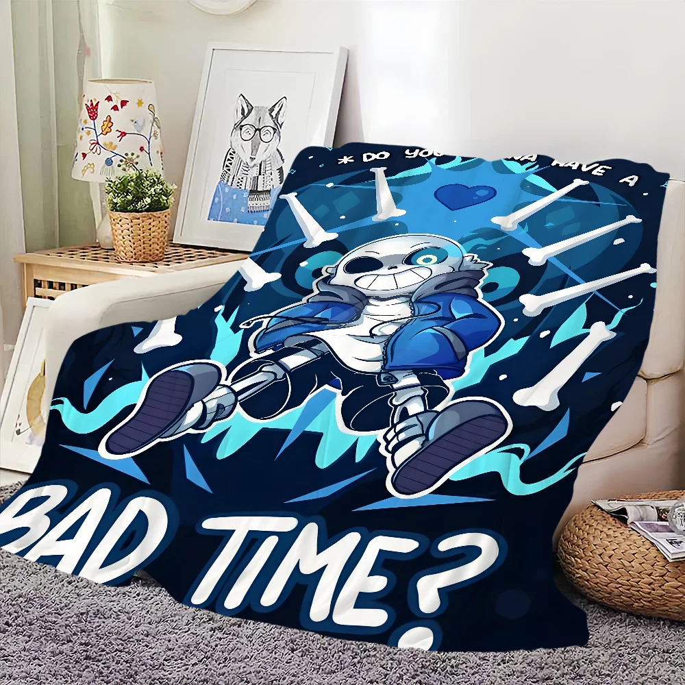 Game Undertale Sans Cute Blanket Soft Comfortable Nap Plush Suitable For Iiving Room Office Bedroom Birthday Home Kid Gift