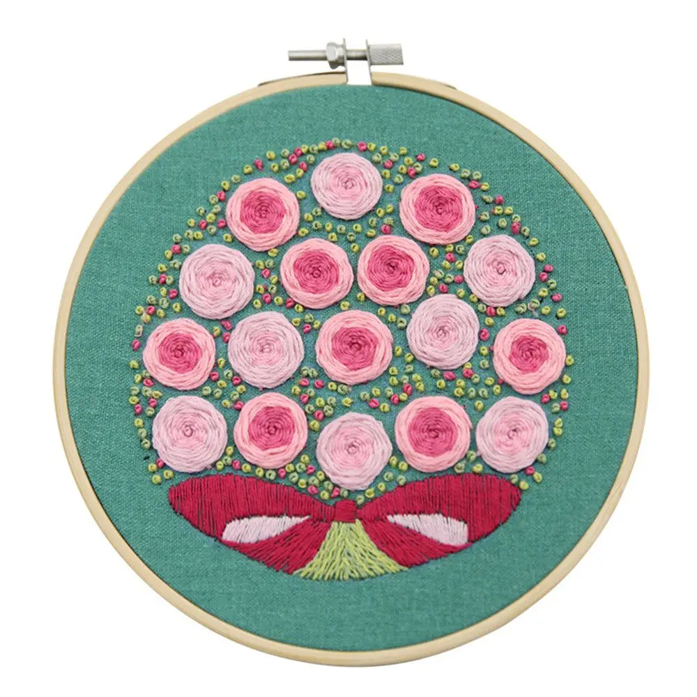 Fashion Diy Bamboo Embroidery Hoop Round Loop Cross Stitch Frame Sewing Tools