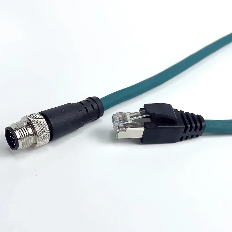 Cabo conector M12 para RJ45 M12 8Pin 4Pin tipo A/D codificação para blindagem RJ45 Ethernet Profinet Line