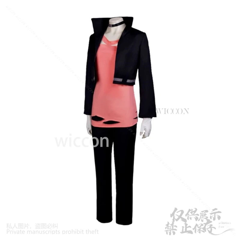 أزياء أنيمي My Heroooo Academia التأثيرية جيرو كيوكا بدلة سترة حمراء صدرية سوداء باروكات لعيد الهالوين وعيد الميلاد حسب الطلب