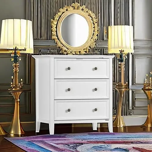 3つの引き出しと充電ステーションを備えたナイトスタンド、寝室用のドレッサーオーガナイザー、無垢材