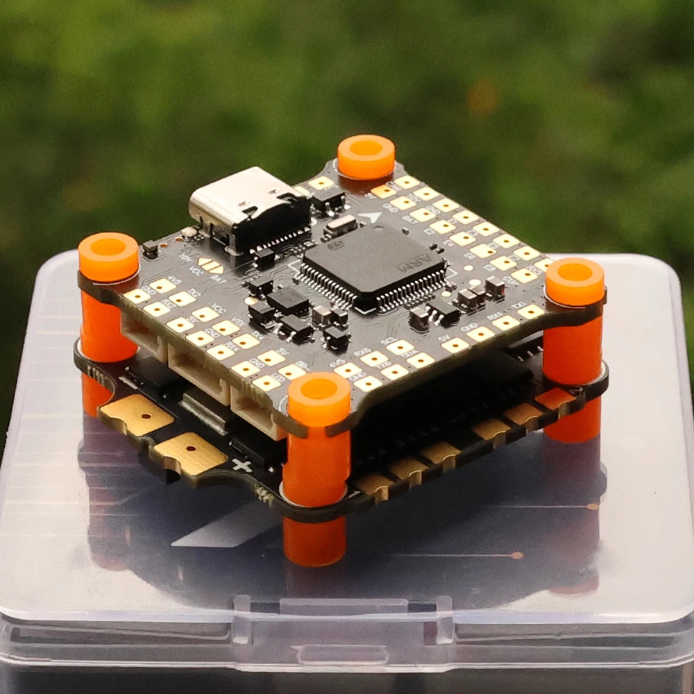 DPHAKRC 50AF4 V2 Fly Tower Suporte para Lipo 2-6S com LED Programável Externo RX2 Compatível com SBUS para FPV de Médio a Grande Porte