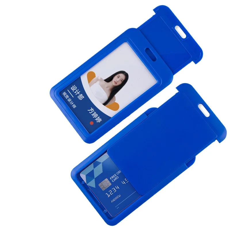 Student Chest Card Work Permit Hanging Ring Card Holder PVC Work Badge Factory Brand Card Sleeve