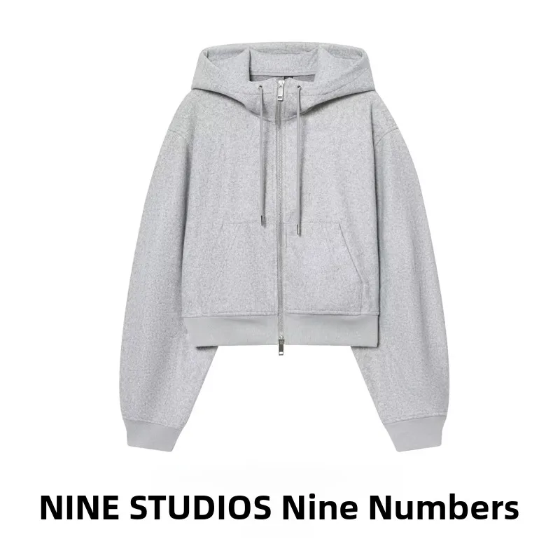 

Nine Zar Women's Soft Fluffy Sve Zipper Detail Hooded Jaet Loose Outerwear Top European Sle oulder Insert Sve Lon...
