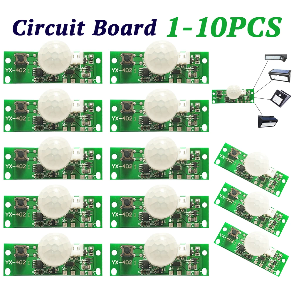 Panneau solaire 3.7V, Kit de bricolage, capteur de contrôle de veilleuse, module de contrôleur, panneau de lampe solaire infrarouge, Circuit imprimé