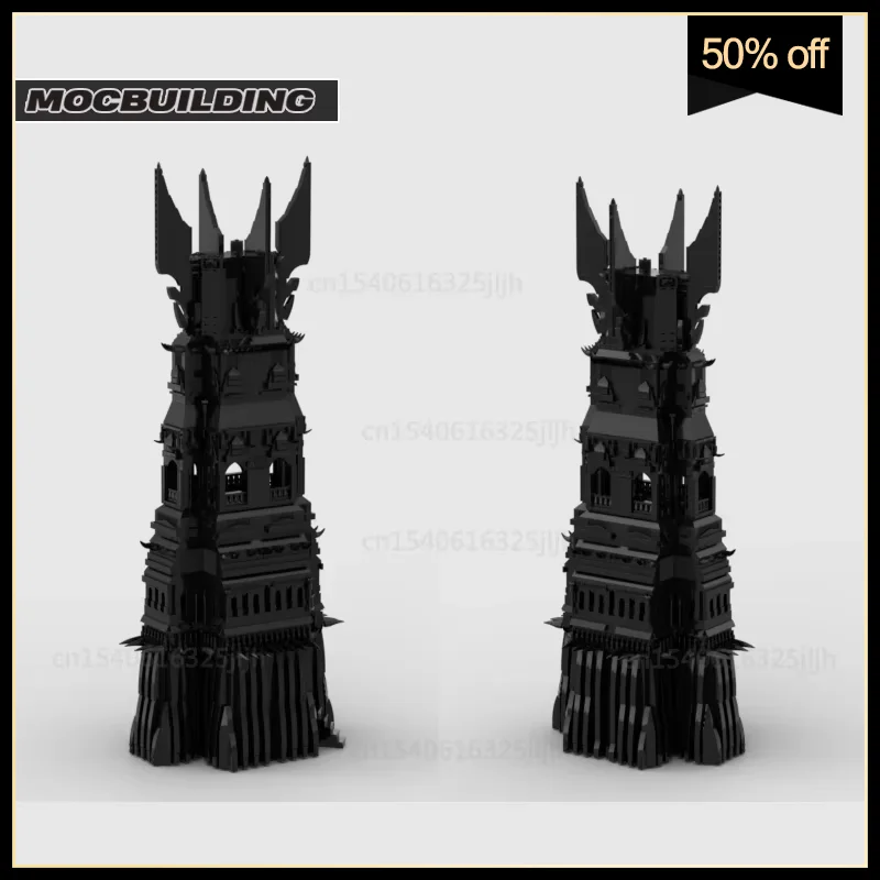 UCS Orthanc Tower Moc Bausteine Spielset Film Szene Dunkles Modell DIY Montage Technologie Ziegel Display Spielzeug Weihnachten Geschenke